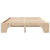 vidaXL Bed Frame Natural 140 x 200 cm Solid Pine Wood