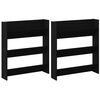 vidaXL Shoe Cabinet 2 pcs 86 x 18 x 90 cm Engineered Wood Black Oak