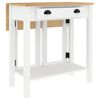 vidaXL 3 Piece Bar Set White Solid Wood Pine