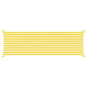 vidaXL Sun Shade Sail Yellow and White 6 x 2 m 100% Polyester Oxford