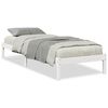 vidaXL Extra Long Bed Frame without Mattress White 100x210 cm Solid Wood Pine