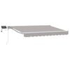 vidaXL Manual Awning Frame with LEDs Light Grey and White 2.5 x 2 m