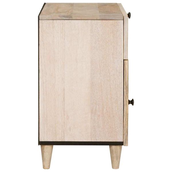 vidaXL Bedside Cabinet Beige 50 x 33 x 60 cm Solid Acacia wood