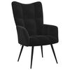 vidaXL Relaxing Chair Black 70 x 61 x 96.5 cm Velvet
