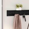 vidaXL Wall-Mounted Coat Rack Black Oak 100 x 10.5 x 10.5 cm