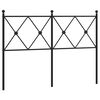 vidaXL Metal Replace Headboard Black 120cm