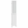 vidaXL Room Divider 3 Panels White Solid Wood Paulownia