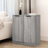 vidaXL Sideboards 2 pcs Grey Sonoma 30x30x70 cm Engineered Wood