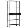 vidaXL Book Cabinet 80x35x180 cm Rough Mango Wood & Iron
