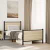 vidaXL Metal Bed Frame without Mattress Sonoma Oak 90x190 cm Single