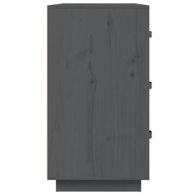 vidaXL Sideboard Grey 80x40x75 cm Solid Wood Pine