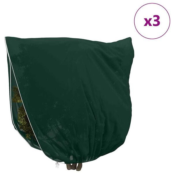 vidaXL Frost Protection Plant Fleece Covers 3 pcs Green 3 x 3.93 m