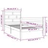vidaXL Bed Frame without Mattress White 90x190 cm Single Single Solid Wood