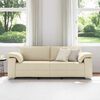 vidaXL Sofa Cream 219 x 77 x 82 cm Fabric