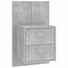 vidaXL Bed Headboard with Cabinets Concrete Grey Engineered Wood