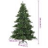 vidaXL Artificial Hinged Christmas Tree Green 240 cm PVC and Steel
