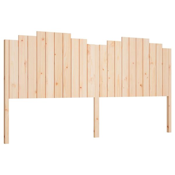 vidaXL Bed Headboard 206x4x110 cm Solid Wood Pine
