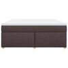vidaXL Box Spring Bed with Mattress Dark Brown 180x200 cm Fabric