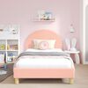 vidaXL Children's Bed Frame with Headboard Pink 90 x 190 cm