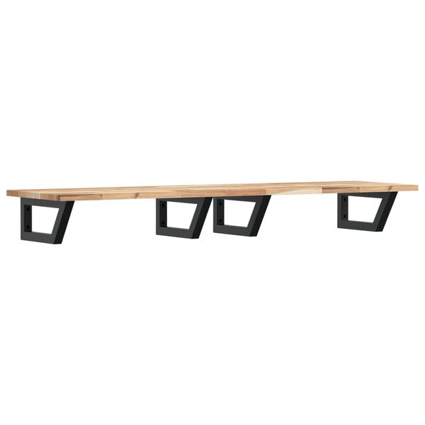 vidaXL Basin Shelf Wall Mounted Steel and Solid Wood Acacia
