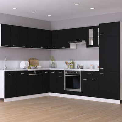 vidaXL Hanging Cabinet Black 80x31x60 cm Engineered Wood