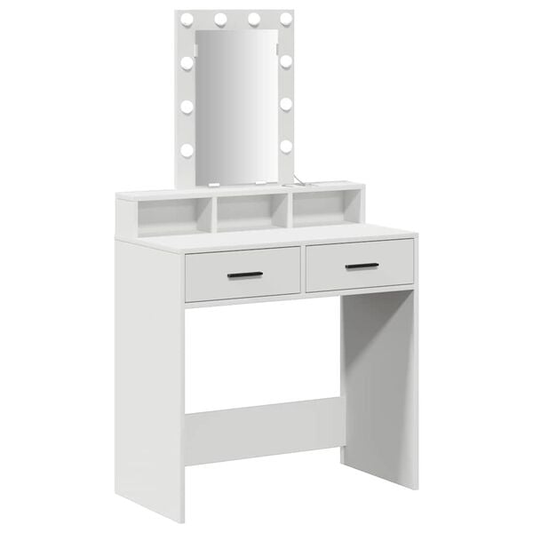 vidaXL Dressing Table White 79 x 41 x 140 cm Engineered Wood