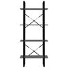 vidaXL 4-Tier Book Cabinet Grey 60x30x140 cm Engineered Wood