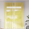 vidaXL Voile Curtains with Rod Pockets 2 pcs Yellow