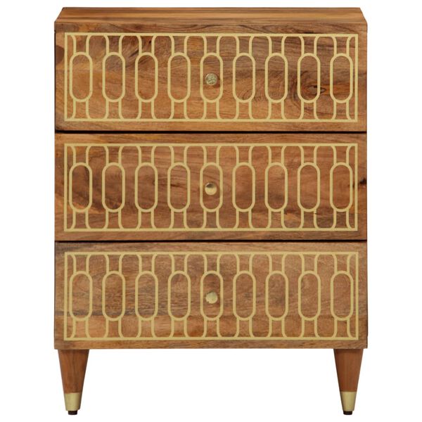 vidaXL Bedside Cabinet 50x33x62 cm Solid Wood Mango