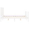 vidaXL Bed Frame without Mattress White 140x200 cm Solid Wood