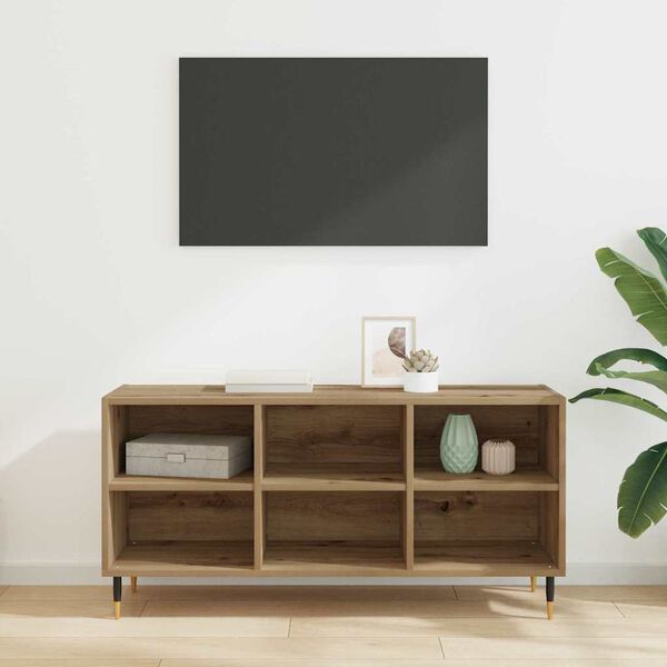 vidaXL TV Cabinet Artisan Oak 103.5 x 30 x 50 cm Engineered Wood