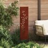 vidaXL Garden Privacy Screen Floral Rusty 32 x 140 cm Weathering steel