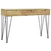 vidaXL Console Table | Brown | Recycled solid teak and wrought iron