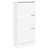 vidaXL Shoe Cabinet White 60x21x125.5 cm Engineered Wood