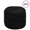 vidaXL Work Rope Black 8 mm 25 m Polyester