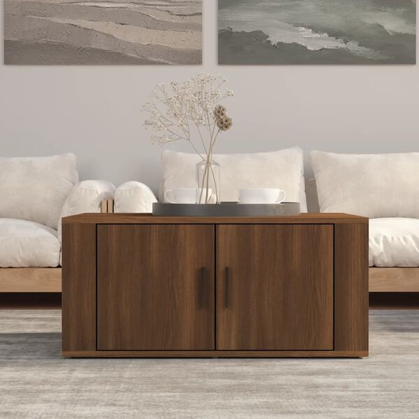 vidaXL Coffee Table Brown Oak 80x50x36 cm Engineered Wood
