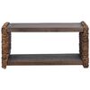 vidaXL Side Table Natural 69 x 35 x 35 cm Solid Mahogany Wood