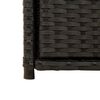 vidaXL Garden Storage Cabinet Black 105x55x113 cm Poly Rattan