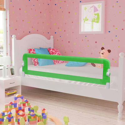 vidaXL Toddler Safety Bed Rail Green 120x42 cm Polyester