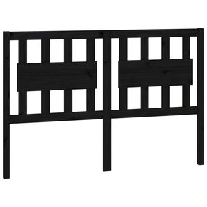 vidaXL Bed Headboard Black 145.5x4x100 cm Solid Wood Pine