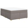 vidaXL Box Spring Bed with Mattress Taupe 140x200 cm Fabric