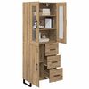 vidaXL Highboard with Drawer 2 pcs Artisan Oak Engineered Wood