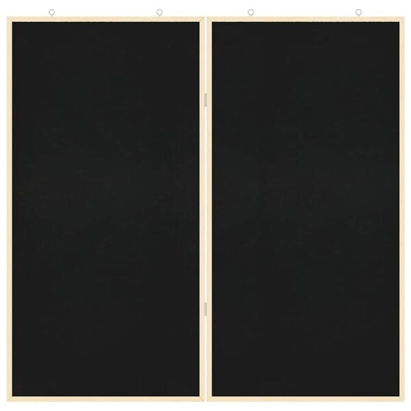 vidaXL Bulletin Board Folding Black 100 x 100 x 1.4 cm Solid pine wood