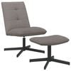 vidaXL Swivel Chair with Footstool Taupe Fabric