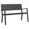 vidaXL Garden Bench Black 118 x 54 x 77cm Steel