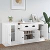 vidaXL Sideboards 3 pcs High Gloss White Engineered Wood