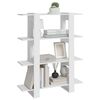 vidaXL Book Cabinet/Room Divider White 100x30x123.5 cm