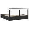 vidaXL Bed Frame with Drawer Black 200 x 200 cm Engineer Wood