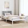vidaXL Bed Frame with Upholstered Headboard Light Grey 100 x 200 cm