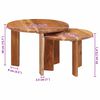 vidaXL Nesting Tables 2 pcs Brown Solid Acacia Wood